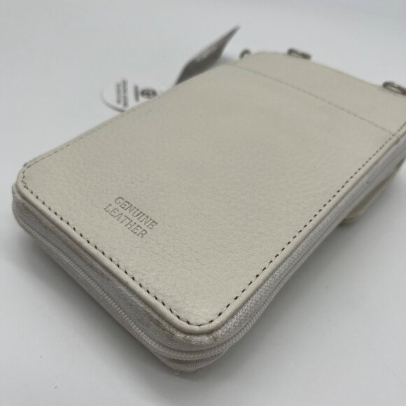 Giani Bernini White Softy Leather Tech Crossbody Bag - Picture 6 of 12